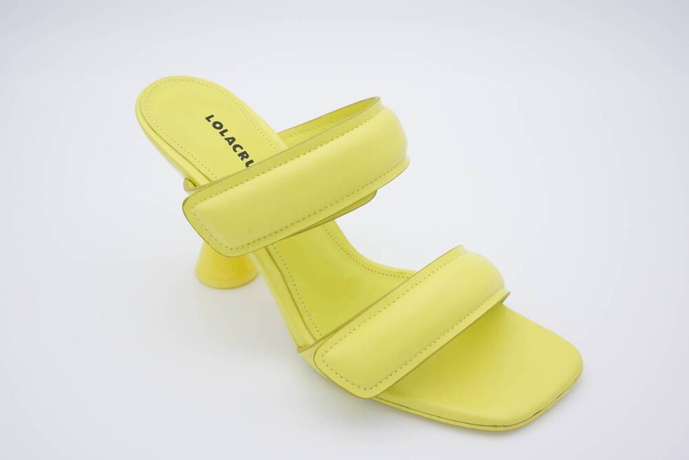 NEW LOLA CRUZ women's treviso heeled sandals in kiwi